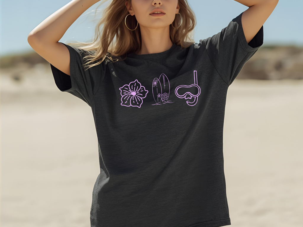 Minimal coastal line T Shirt